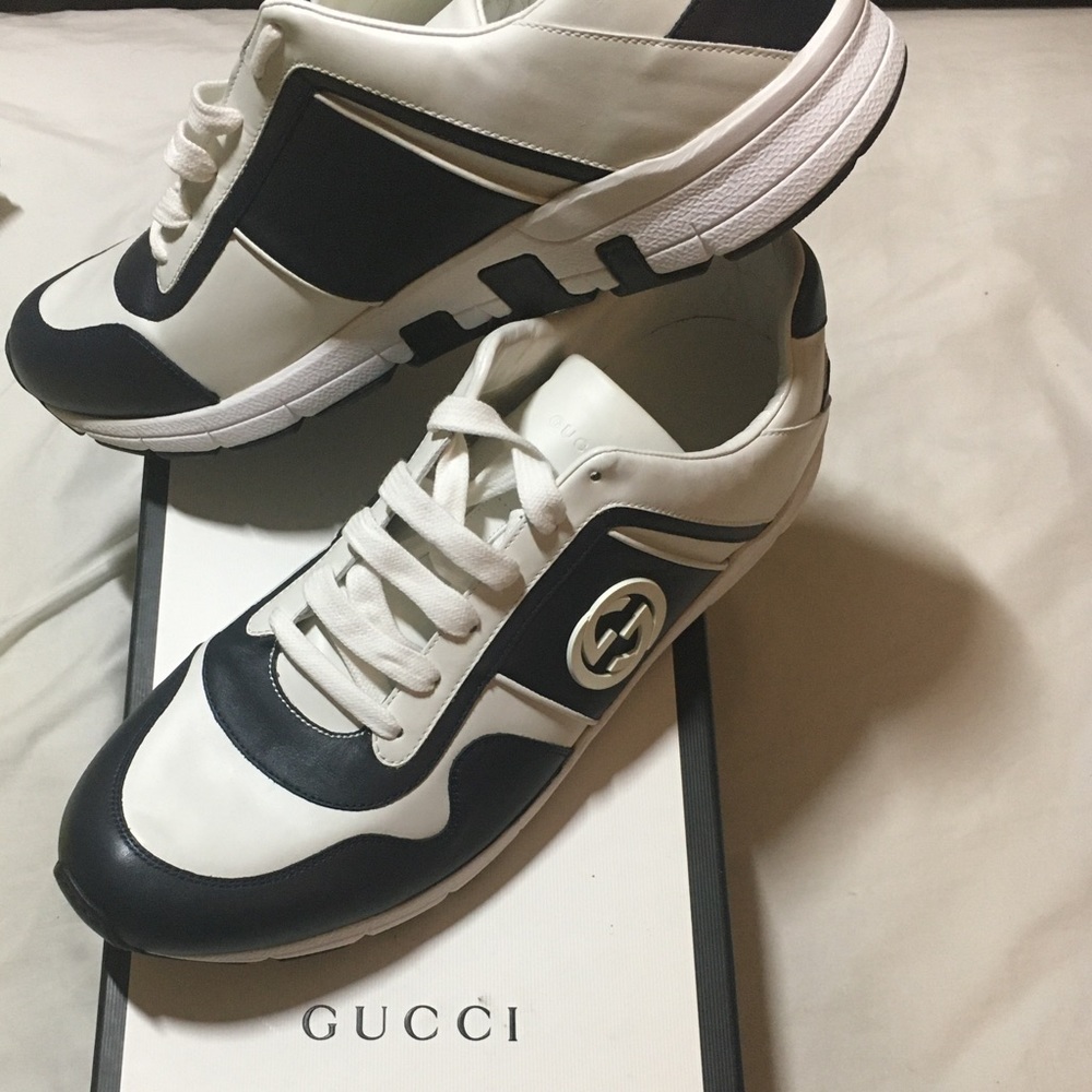 Gucci Sneakers Size 13 Navy Blue - Picture 8 of 16